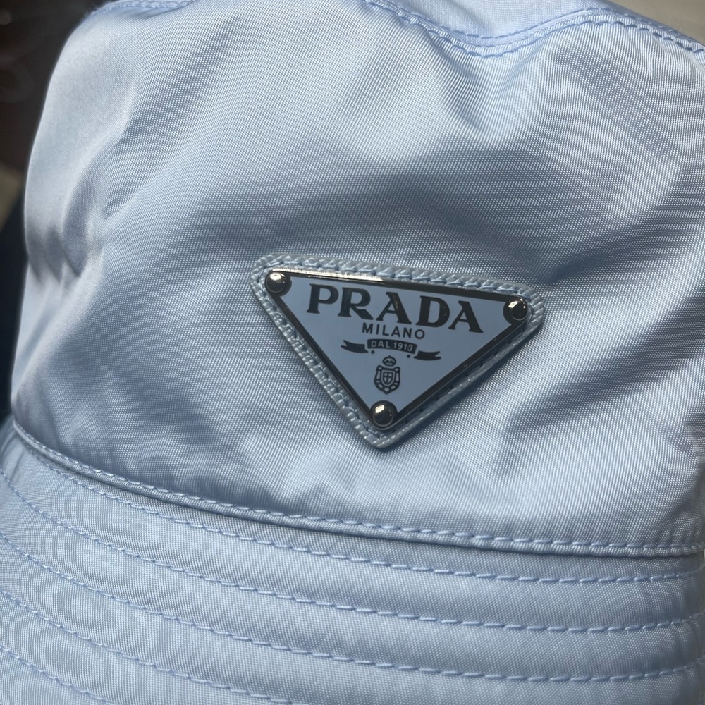 Baby blue Prada Bucket Hat